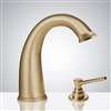 Fontana Commercial Brushed Gold Touchless Automatic Sensor Faucet & Manual Soap Dispenser